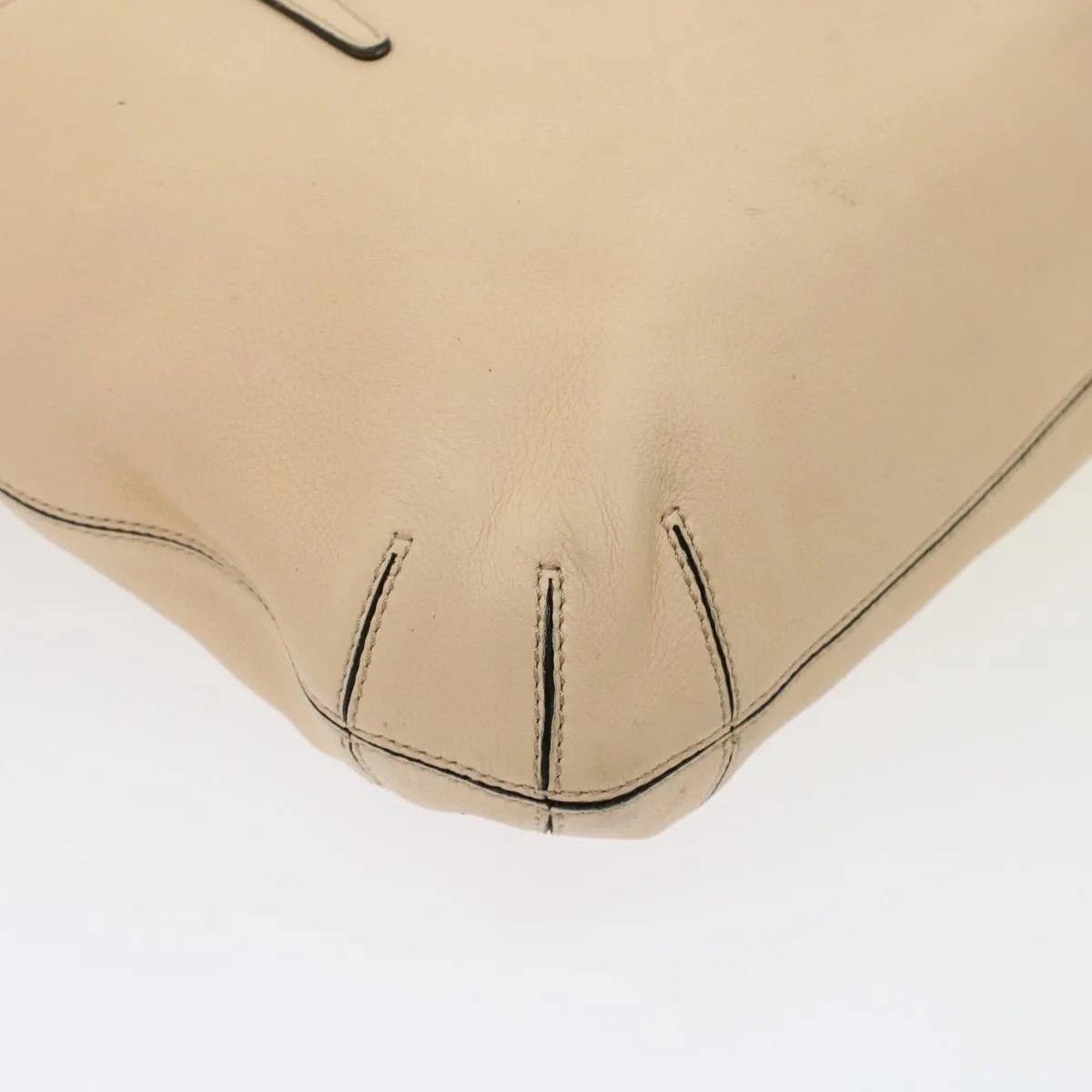 FENDI Hand Bag Suede Leather 2way Beige  48745