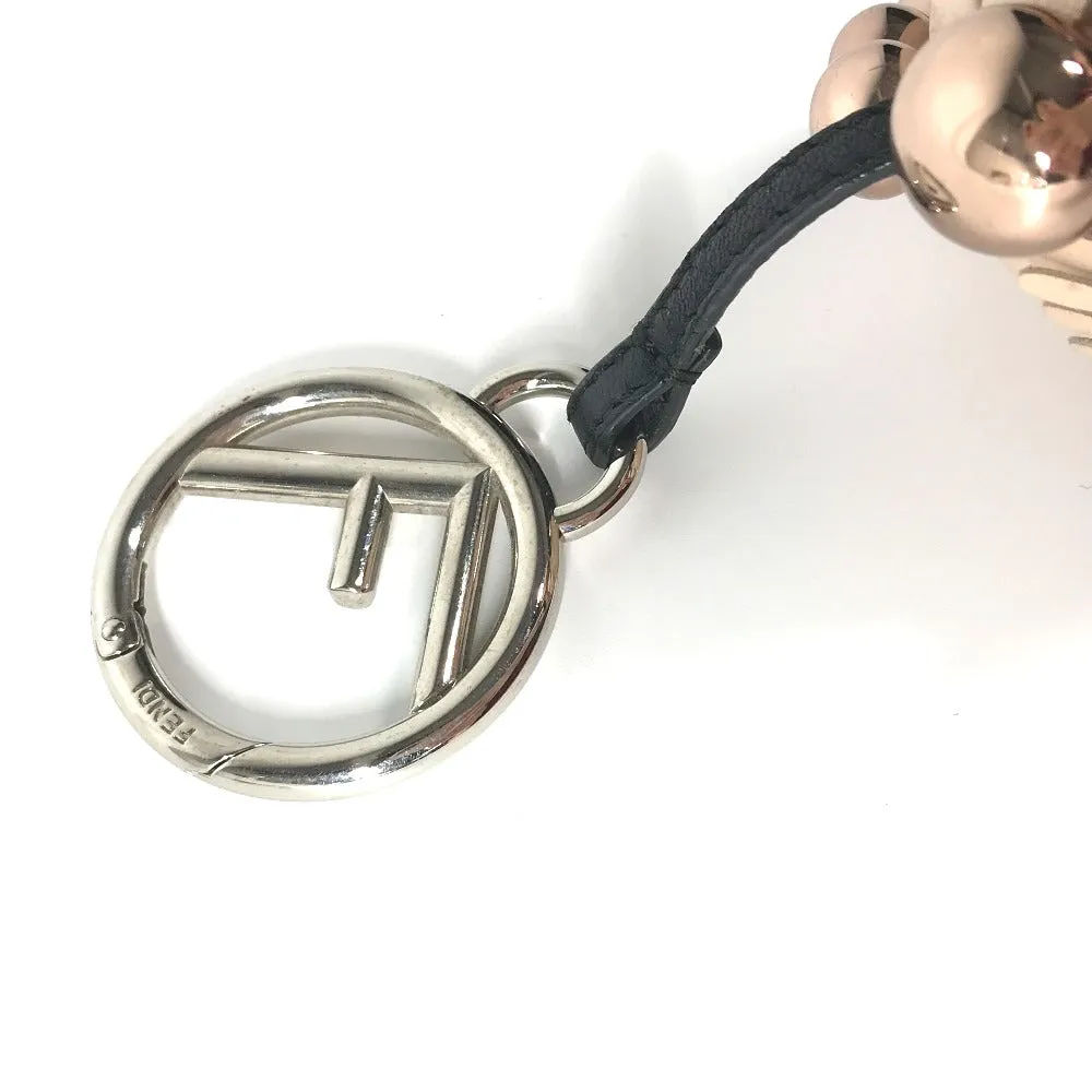 FENDI key ring canvas Brown Zucca Space monkey