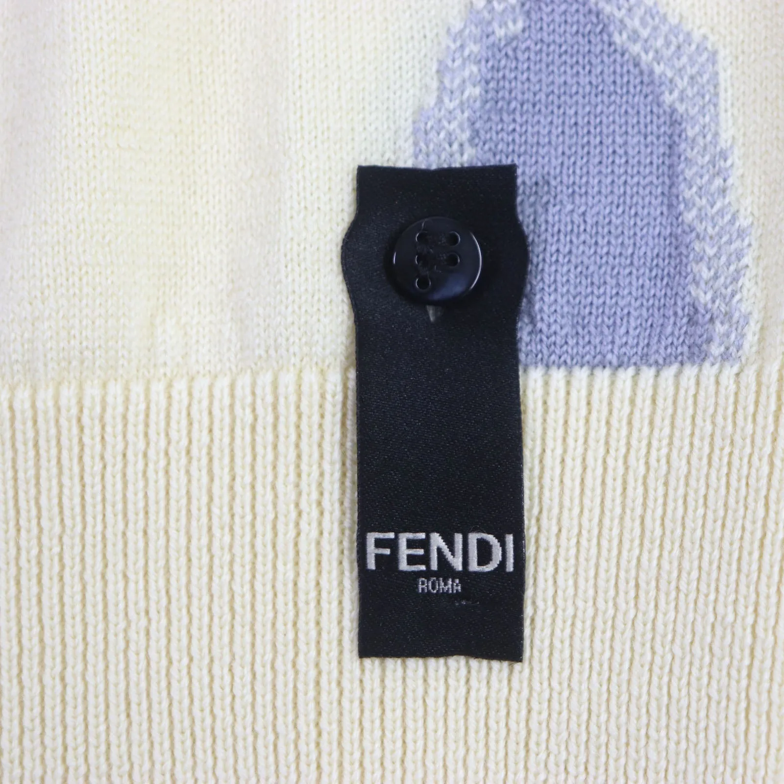 FENDI knit FZX039 cotton Yellow multicolor 46