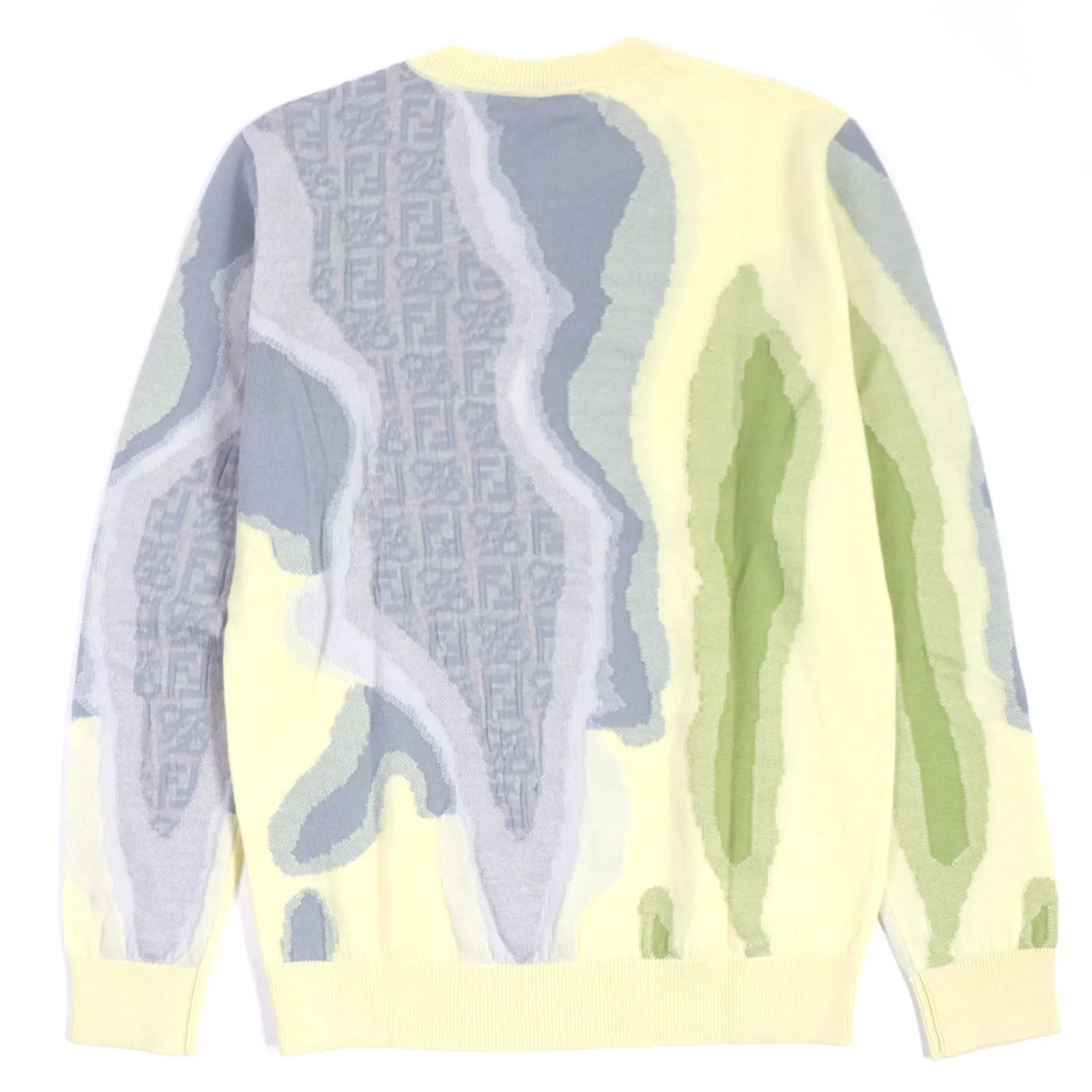 FENDI knit FZX039 cotton Yellow multicolor 46