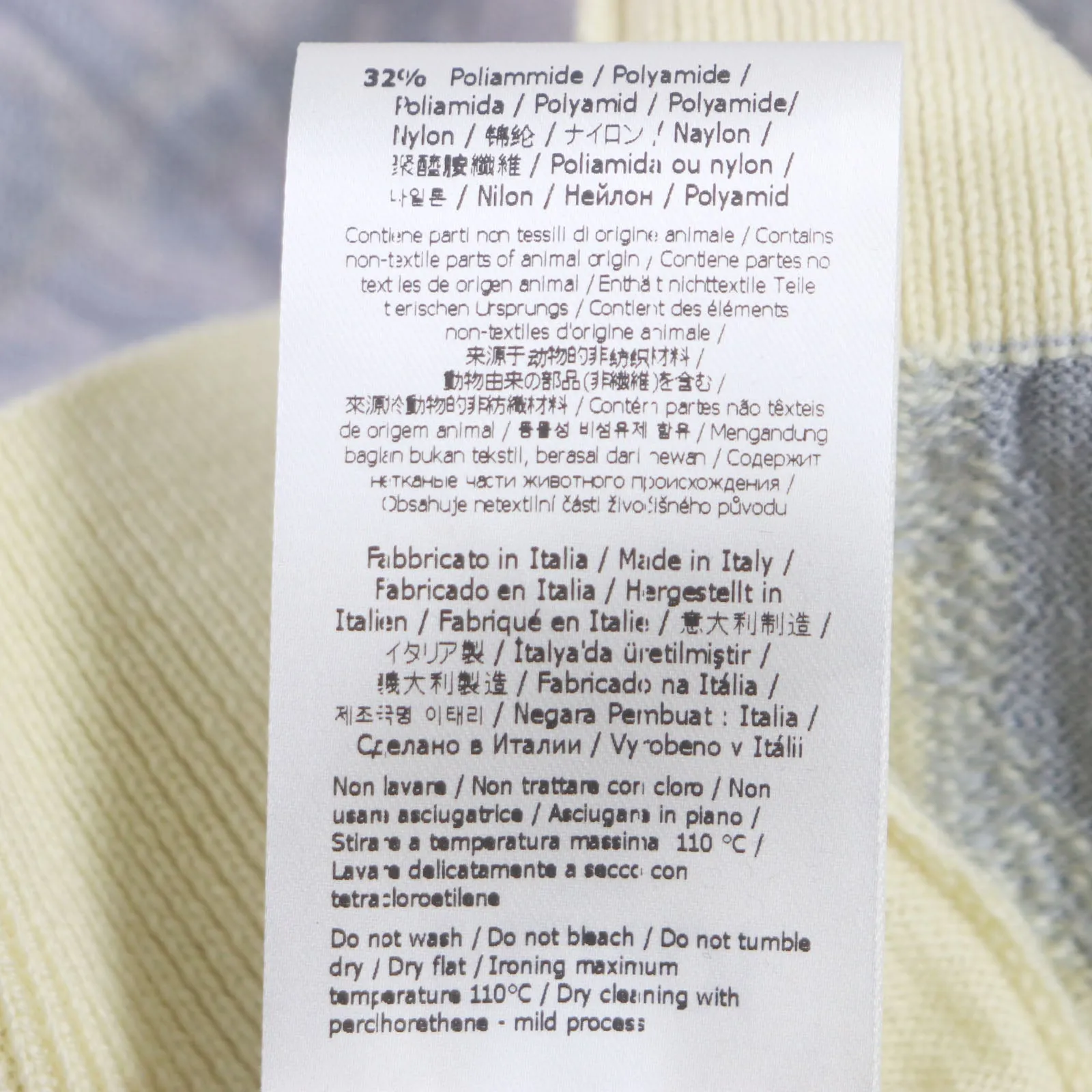 FENDI knit FZX039 cotton Yellow multicolor 46