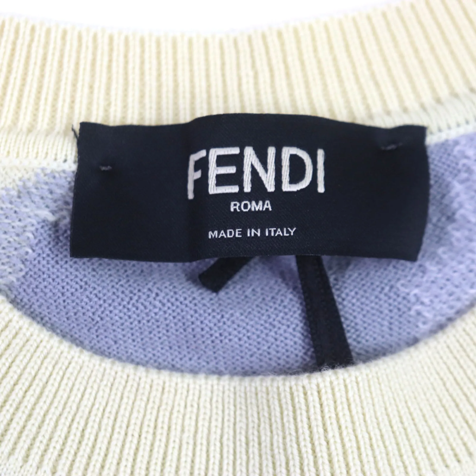 FENDI knit FZX039 cotton Yellow multicolor 46