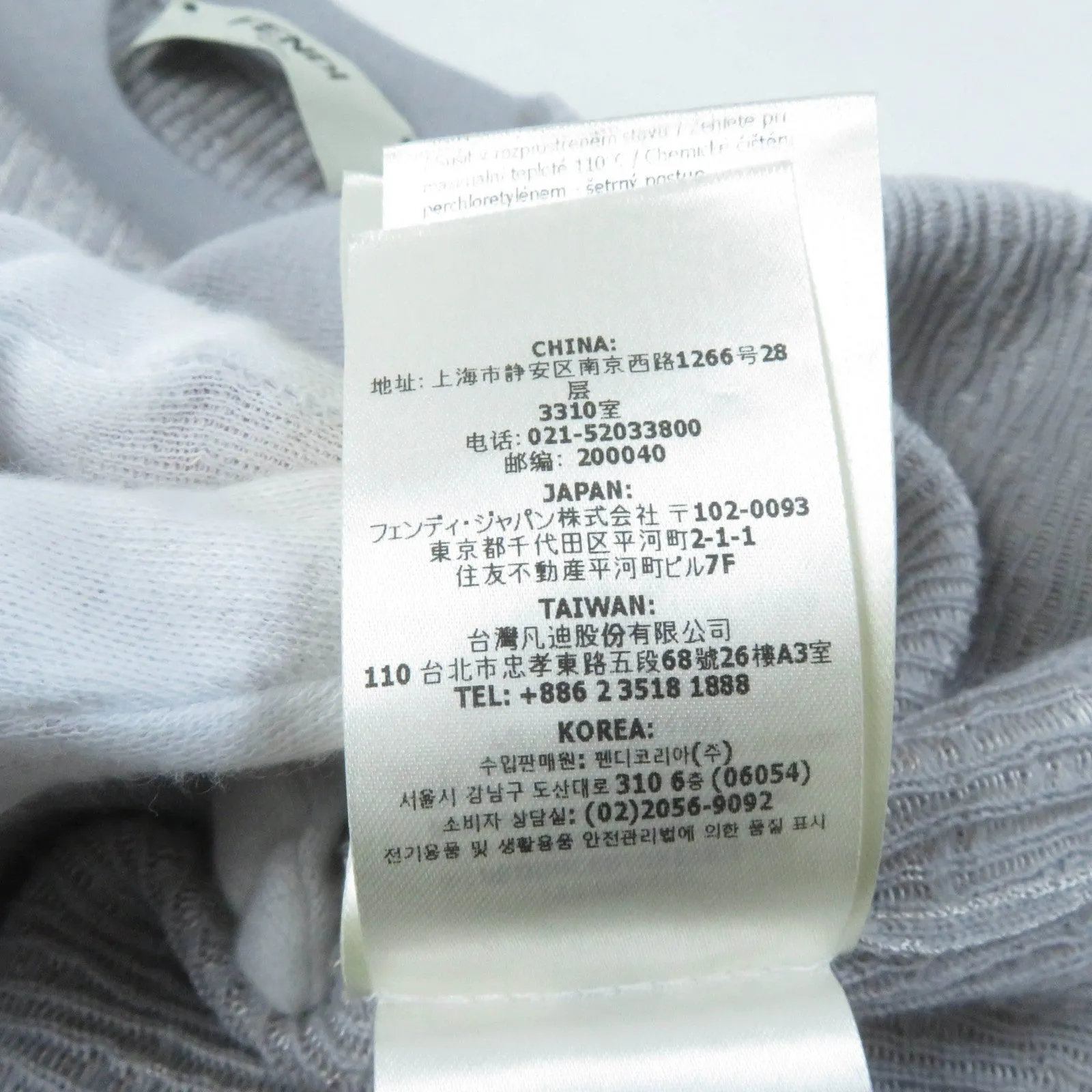FENDI knit FZX849 wool gray 40