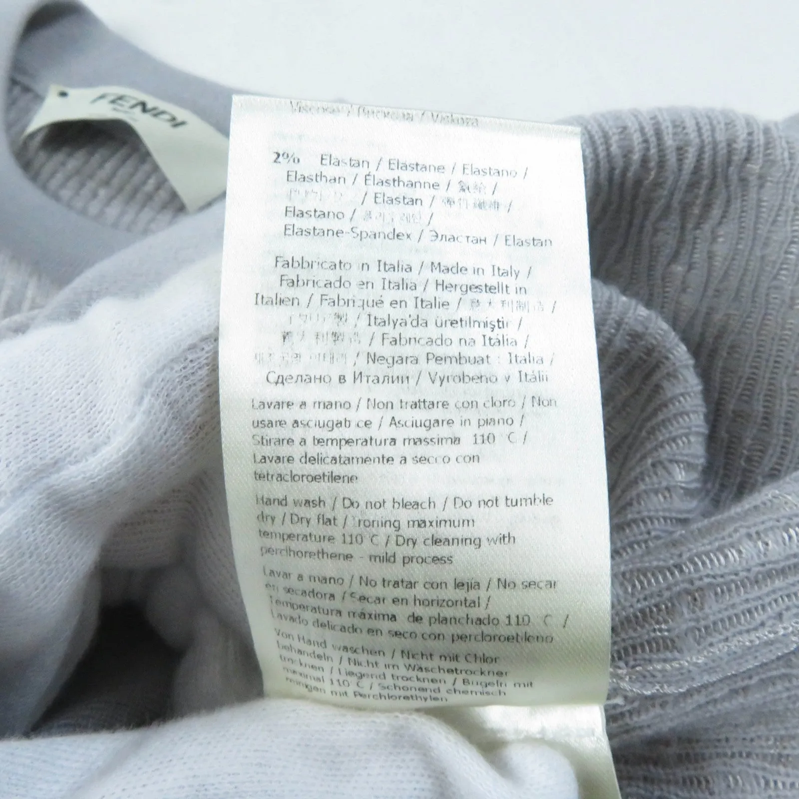 FENDI knit FZX849 wool gray 40