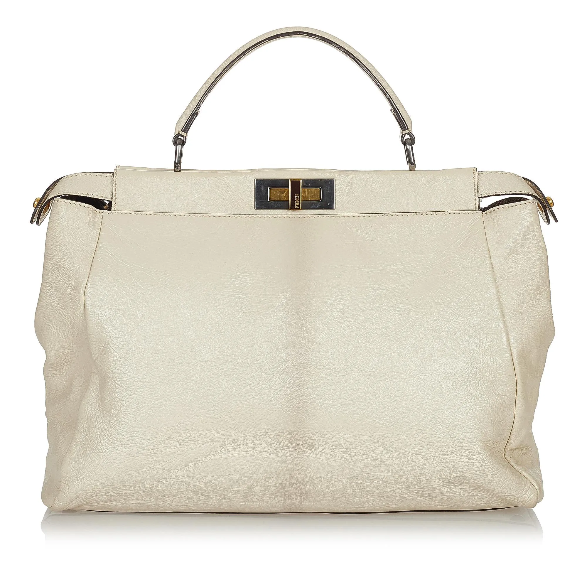 Fendi Large Peekaboo Leather Satchel (SHG-usPpvT)
