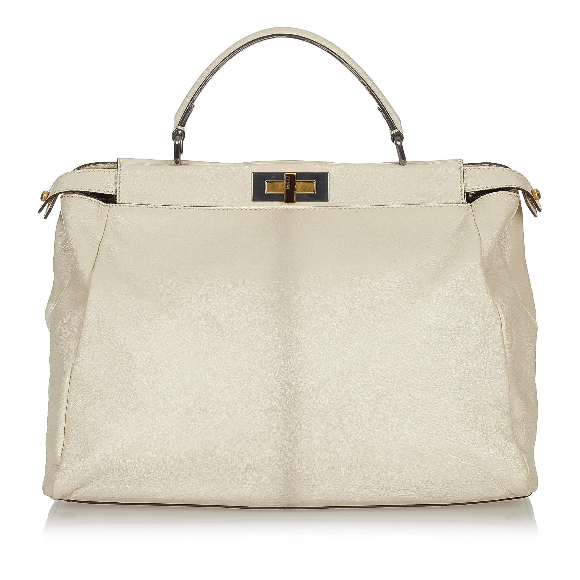 Fendi Large Peekaboo Leather Satchel (SHG-usPpvT)