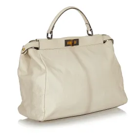 Fendi Large Peekaboo Leather Satchel (SHG-usPpvT)
