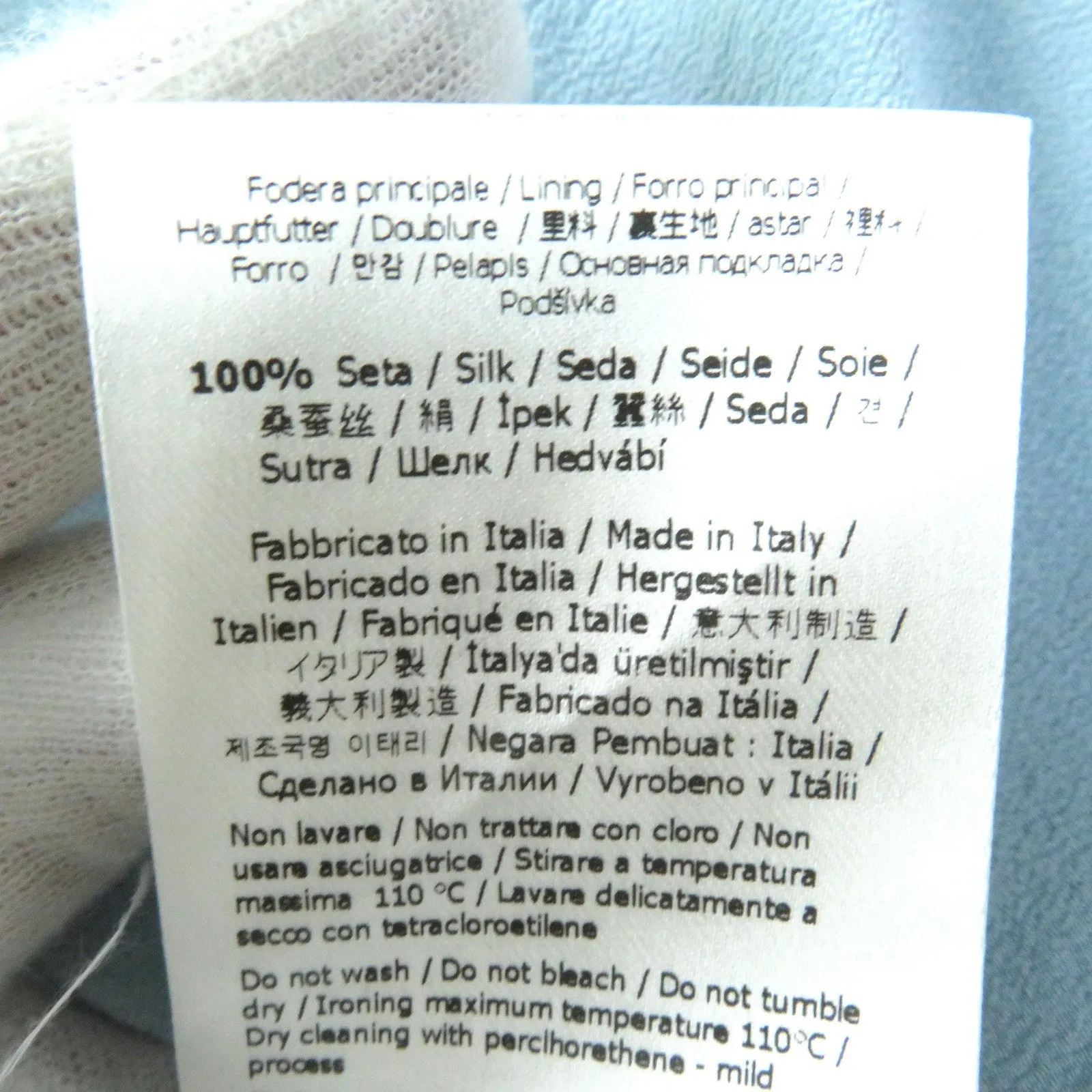 FENDI Long skirt FQ7226 silk Light blue 36