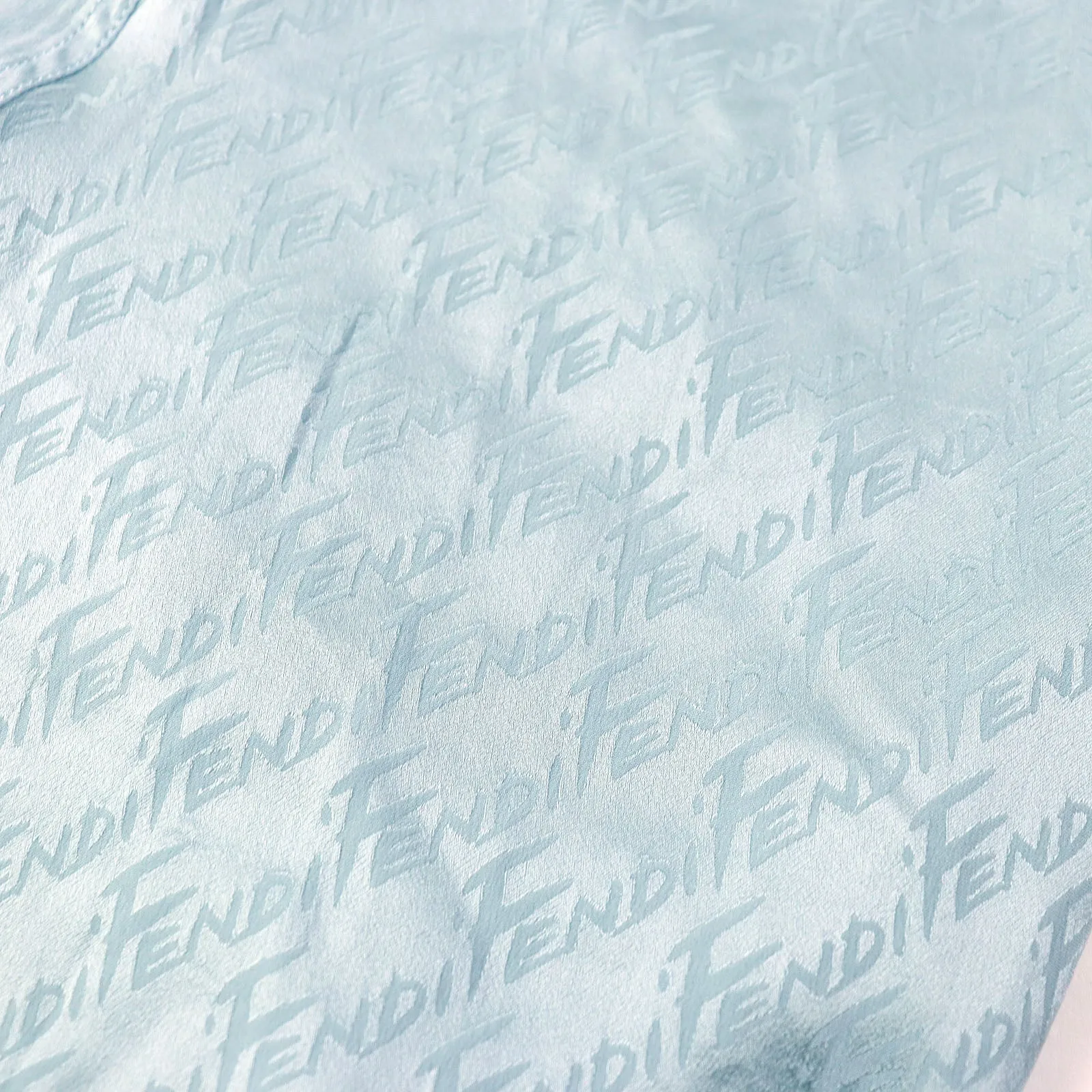 FENDI Long skirt FQ7226 silk Light blue 36