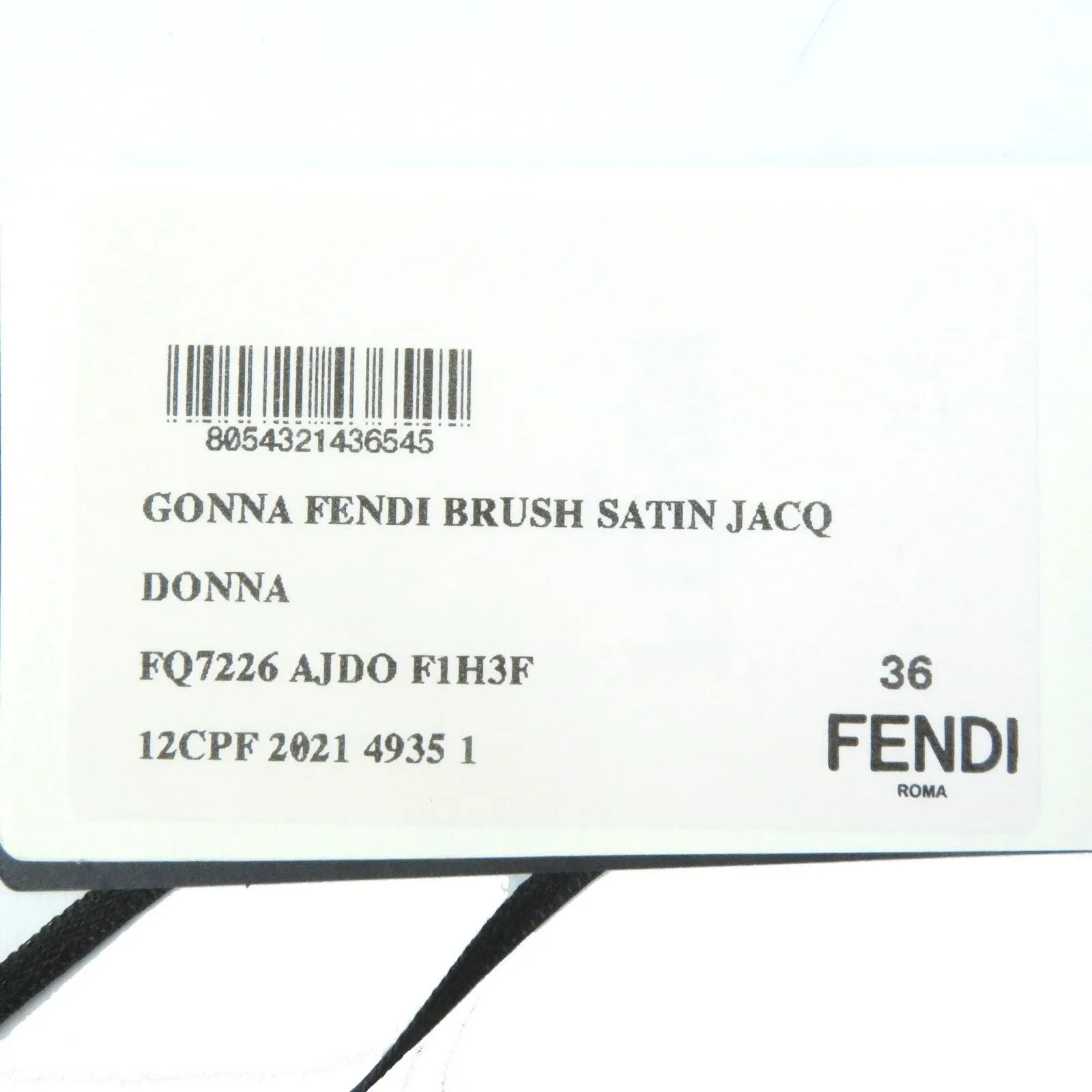 FENDI Long skirt FQ7226 silk Light blue 36