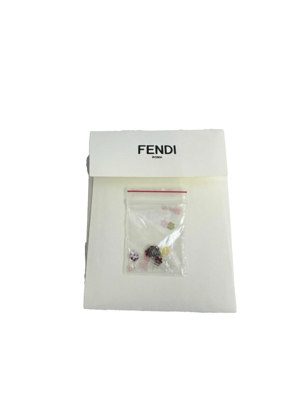 New Fendi Kan I Crossbody Bag - Embellished Whipstitch Leather in Nude Beige