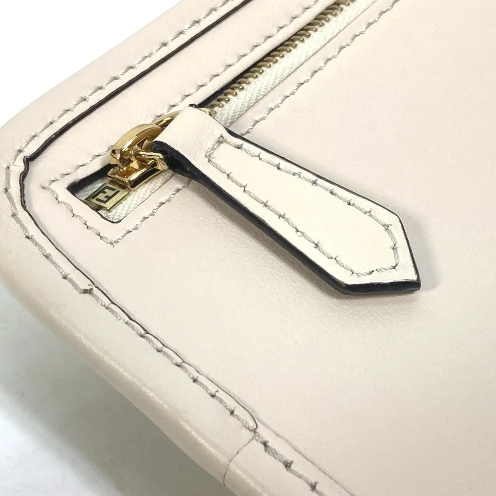 FENDI Pouch 7AS131 viscose/leather beige Smartphone case Zucca logo phone pouch, smartphone pouch Women Used