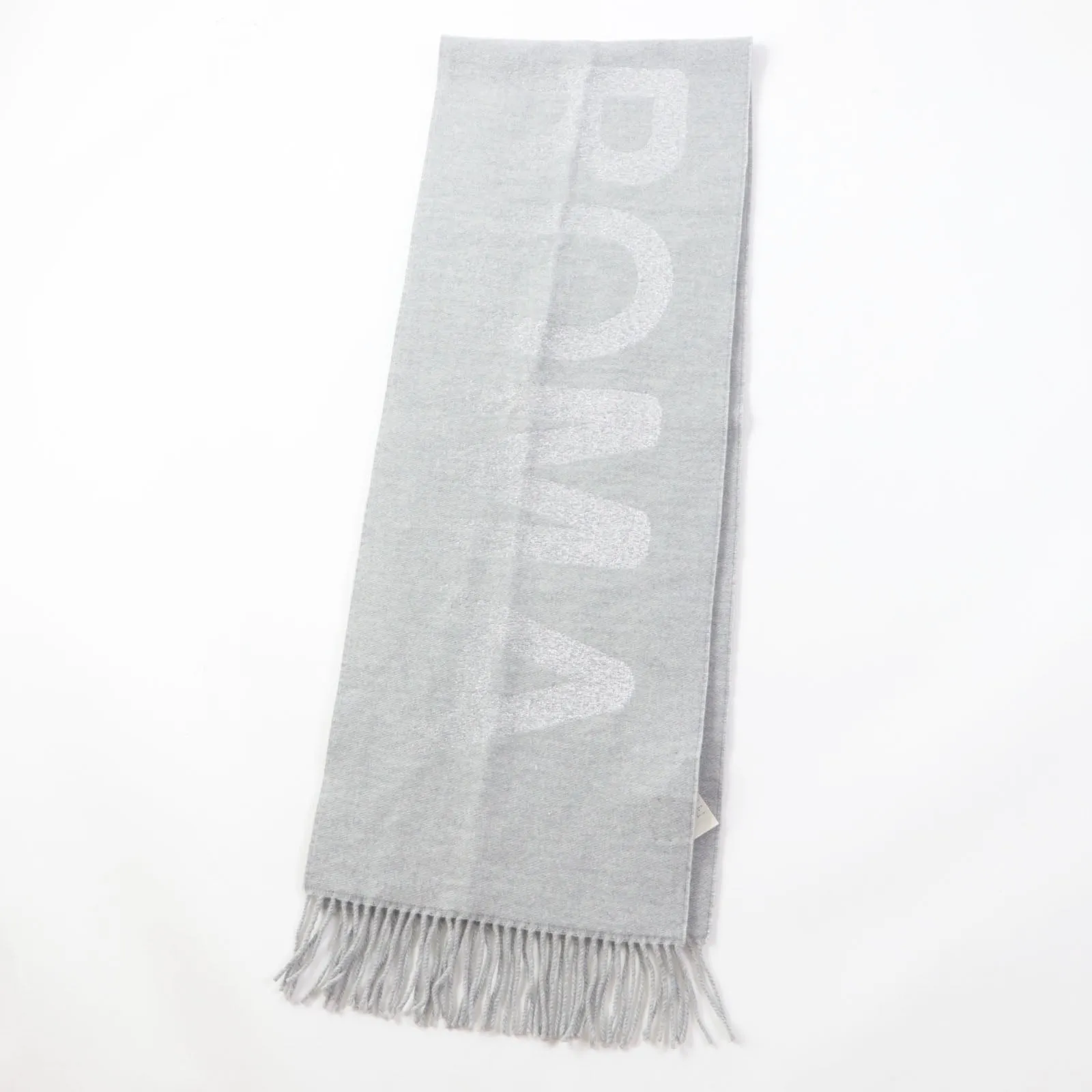 FENDI Scarf Main: 60% wool, 23% cashmere, 13% rayon, 4% metal fiber Light Gray Silver FXT485 AROQ TU Women Used