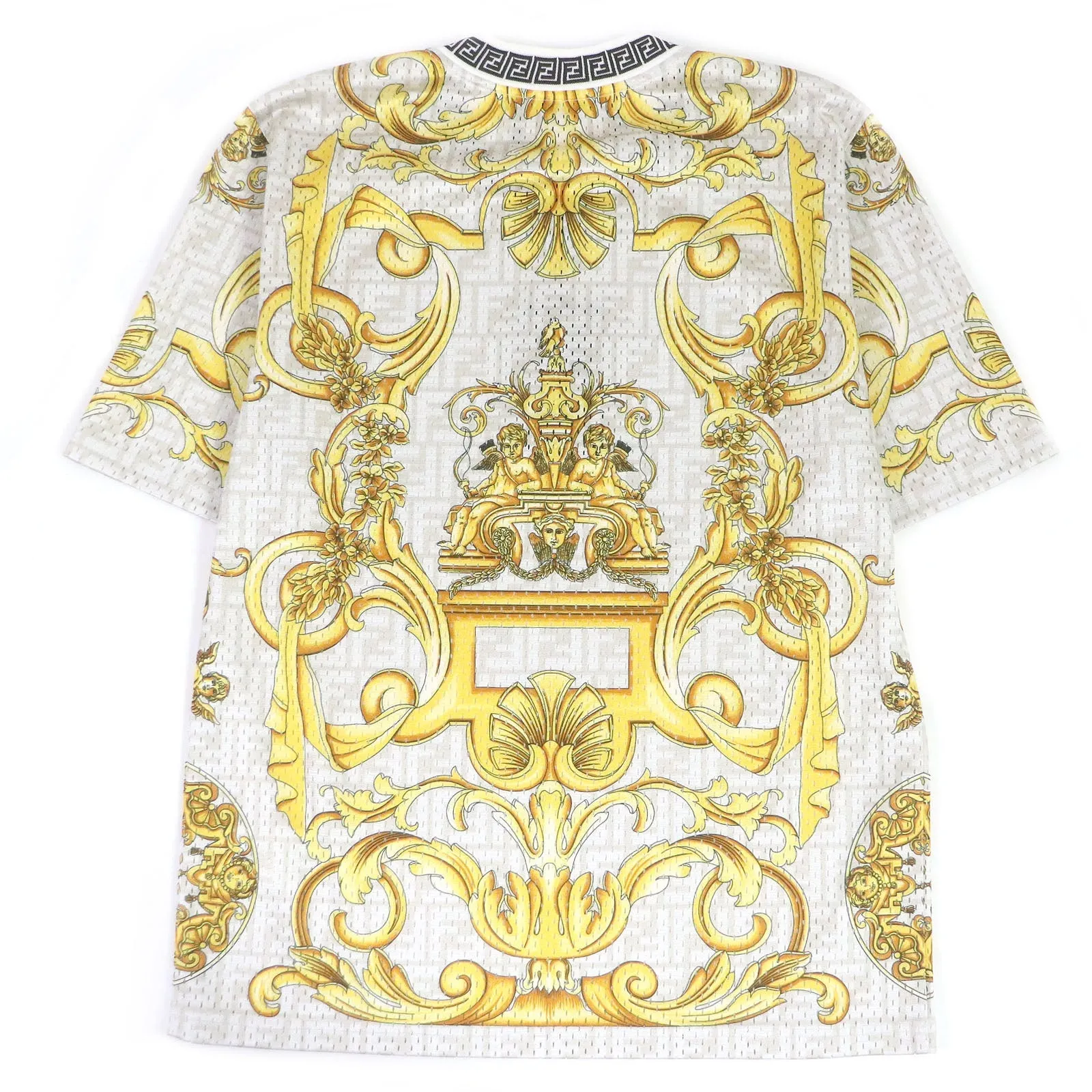 FENDI Short sleeve T-shirt FAF649 polyester natural XS