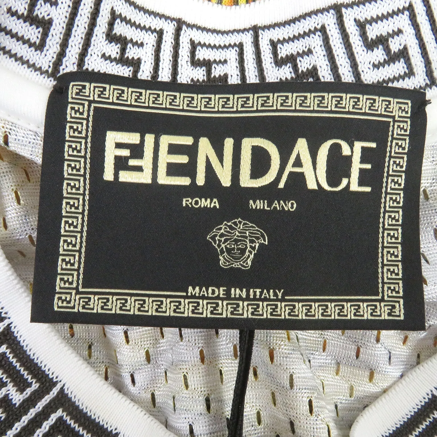 FENDI Short sleeve T-shirt FAF649 polyester natural XS