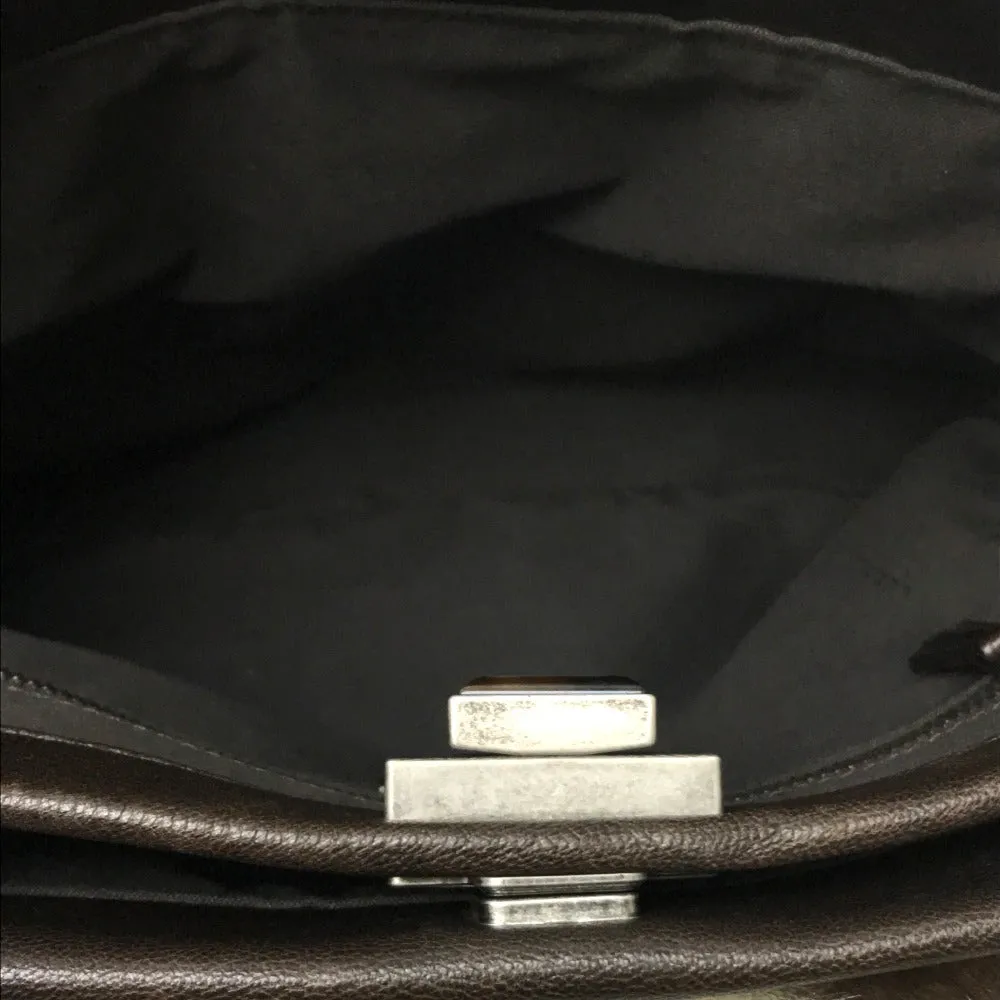 FENDI Shoulder Bag 8BT161 fur Dark brown Fur bag Peekaboo