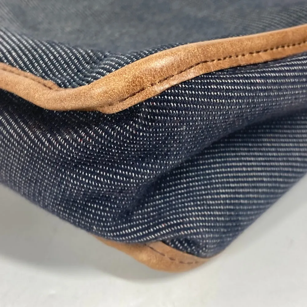FENDI Shoulder Bag denim blue Pochette logo