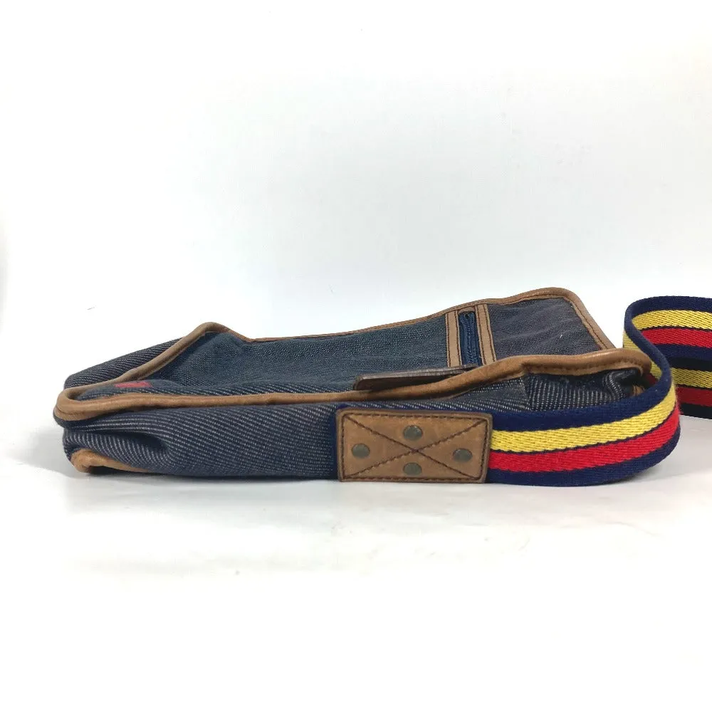 FENDI Shoulder Bag denim blue Pochette logo