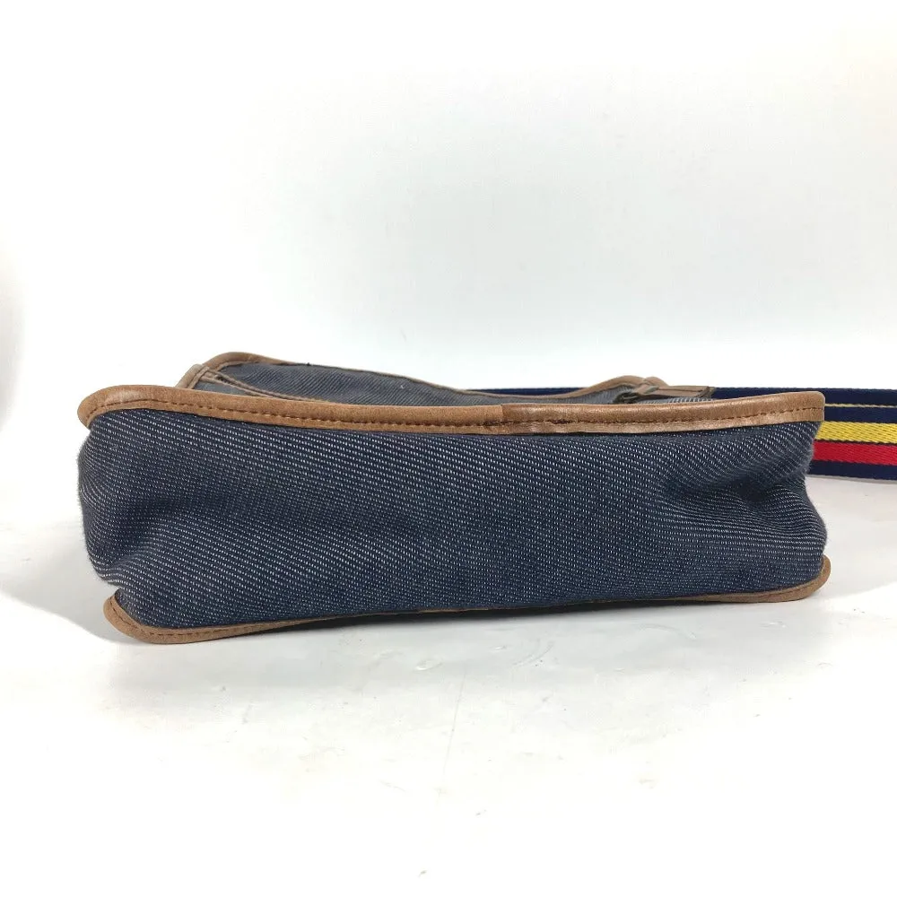 FENDI Shoulder Bag denim blue Pochette logo