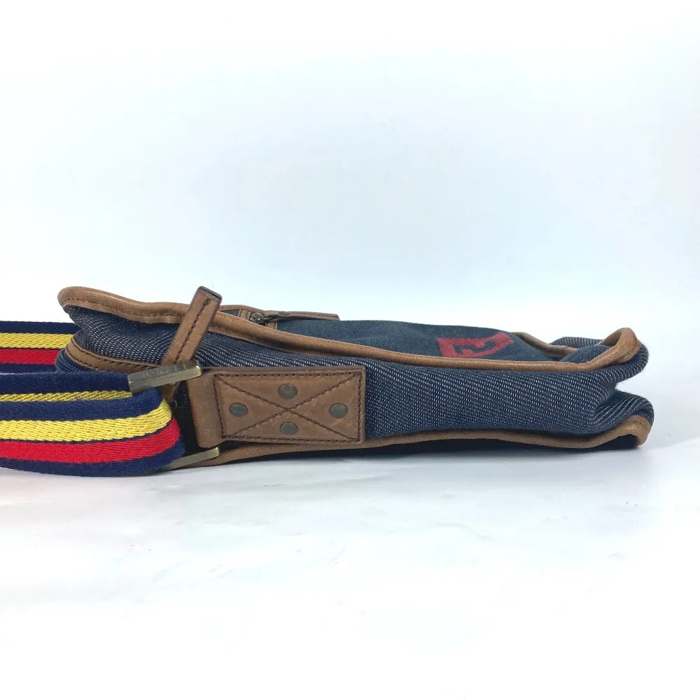 FENDI Shoulder Bag denim blue Pochette logo