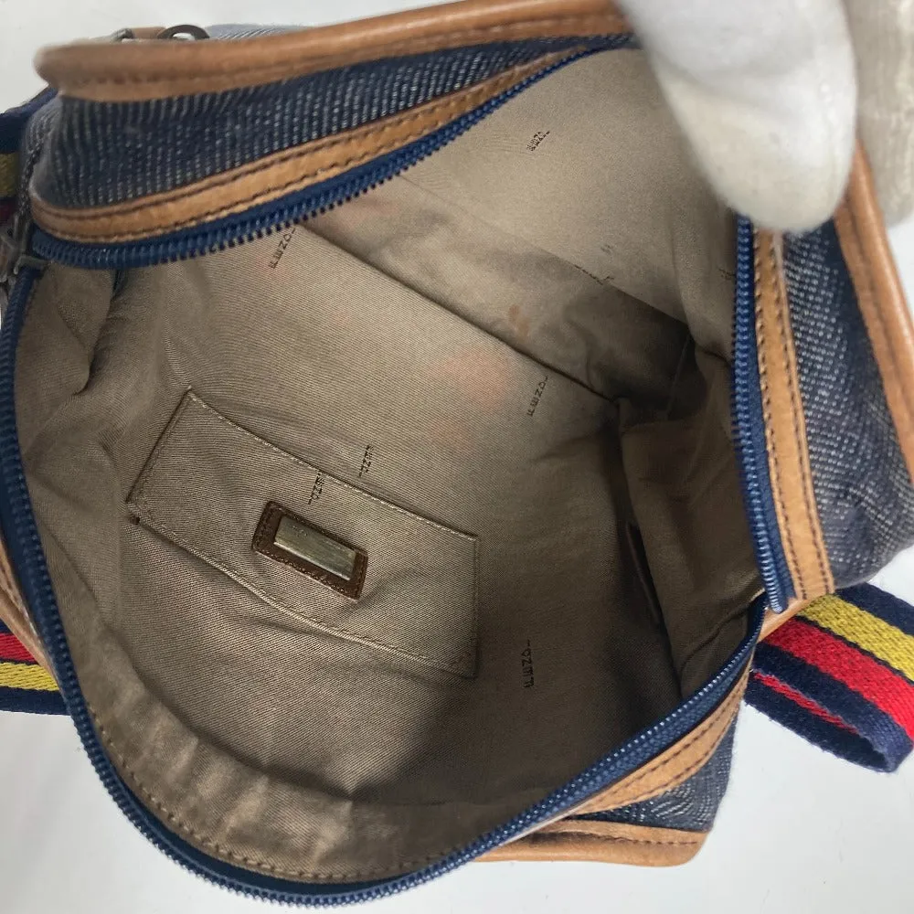 FENDI Shoulder Bag denim blue Pochette logo
