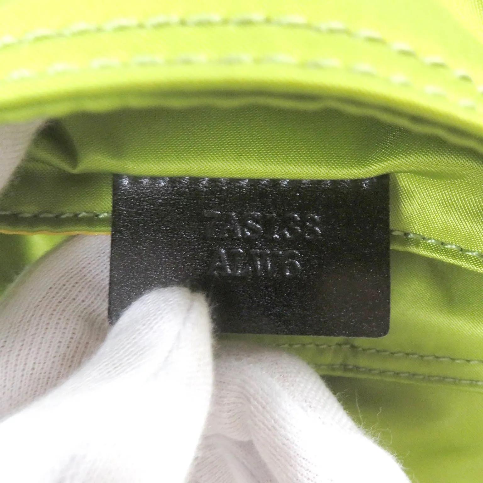 FENDI Sling bag 7AS138 Main: Nylon, Main: Leather wasabi green Baguette Mini mens Used