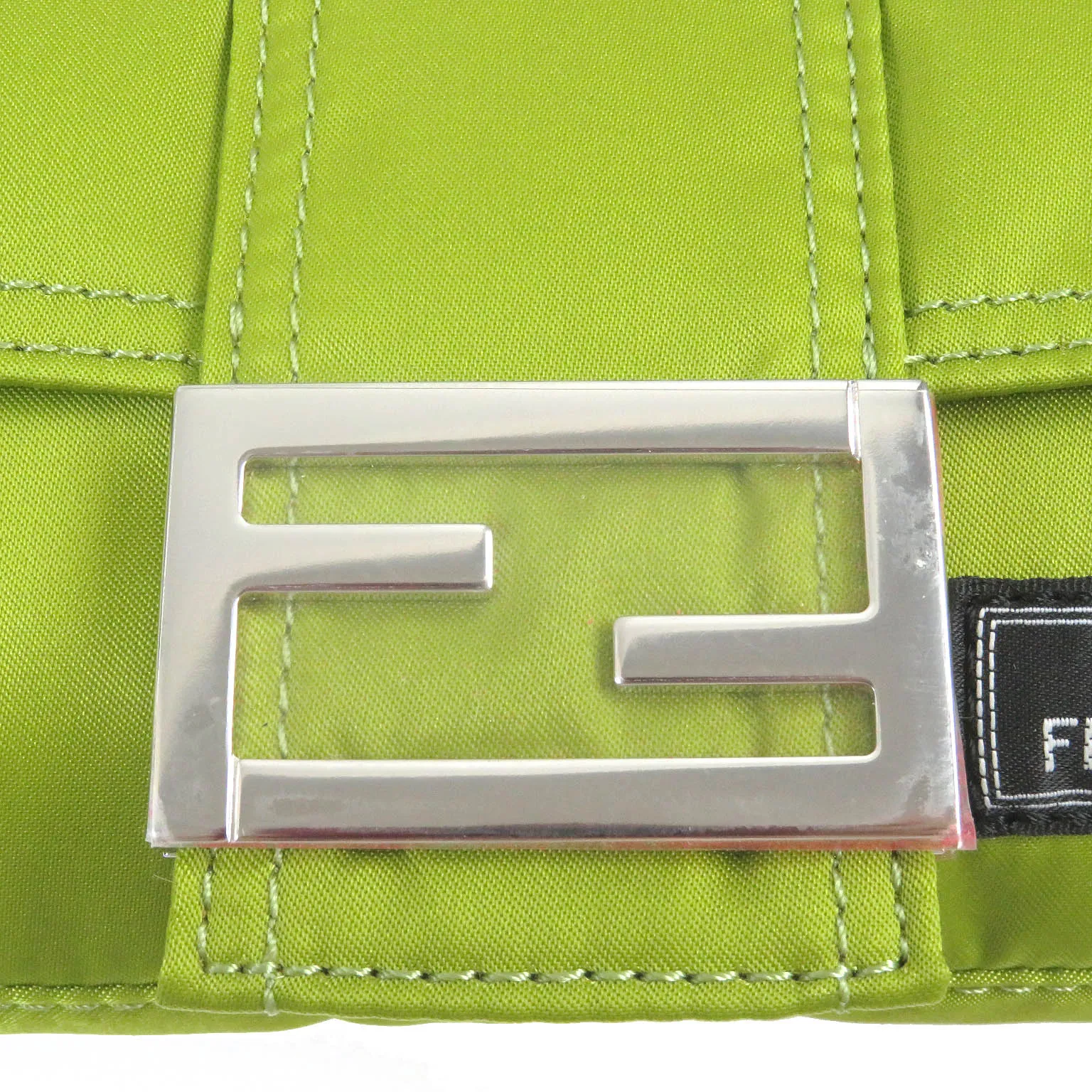 FENDI Sling bag 7AS138 Main: Nylon, Main: Leather wasabi green Baguette Mini mens Used