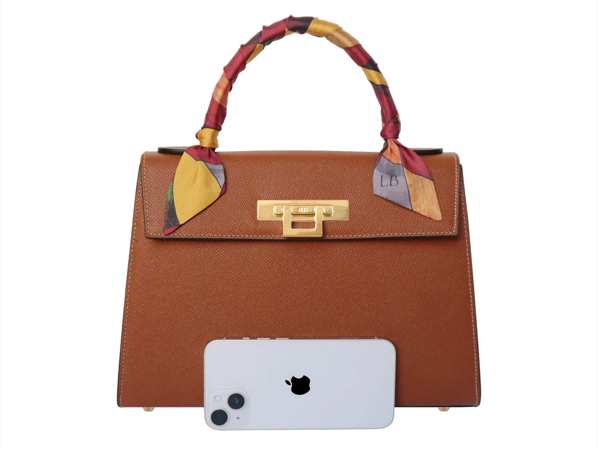 Fonteyn Large Orinoco 'Croc' Print Calf Leather Handbag - Bluebell