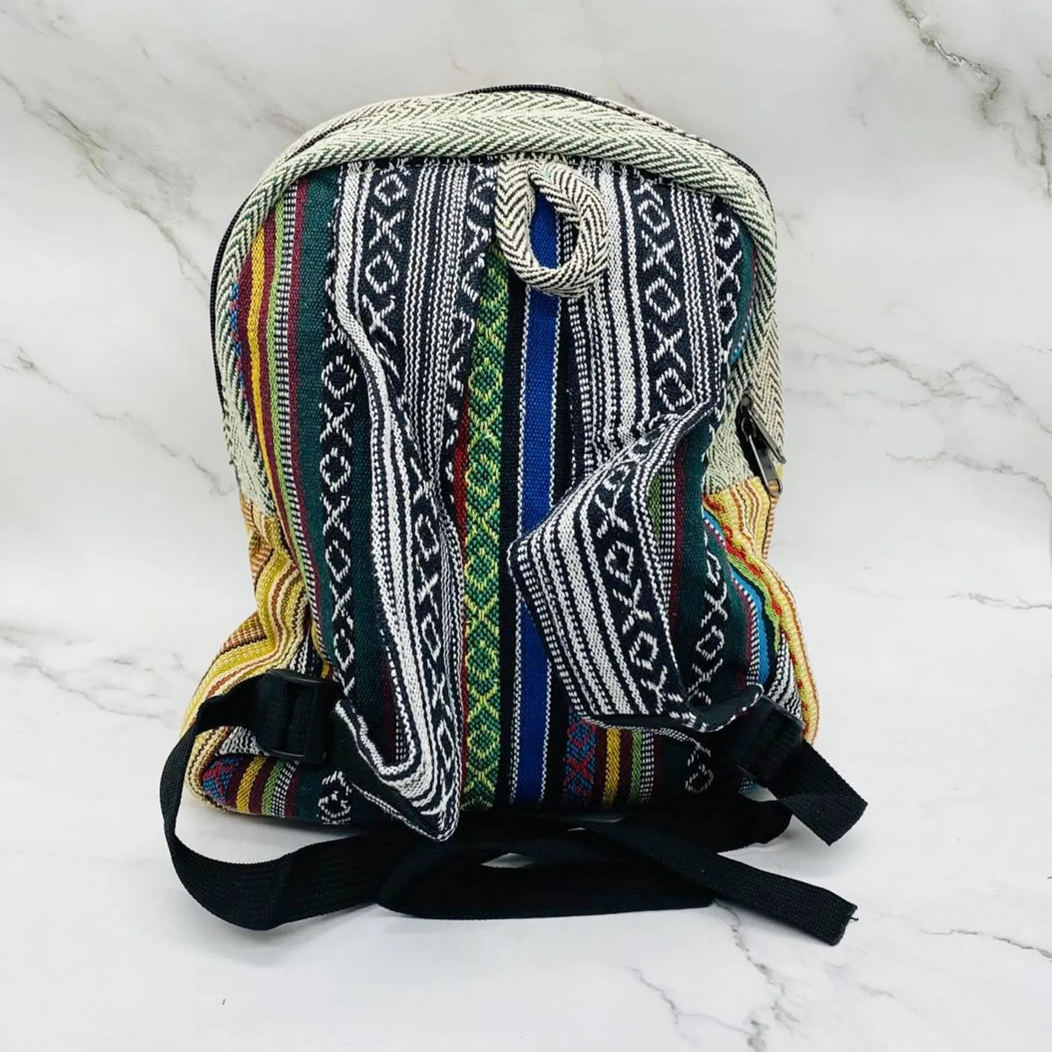 Mini Handmade Eco-Friendly Hemp Backpack with Embroidery