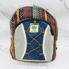 Mini Handmade Eco-Friendly Hemp Backpack with Embroidery