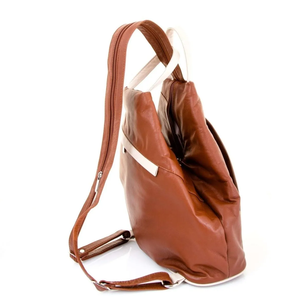 Hove Two-Tone Luxurious Soft Leather Backpack