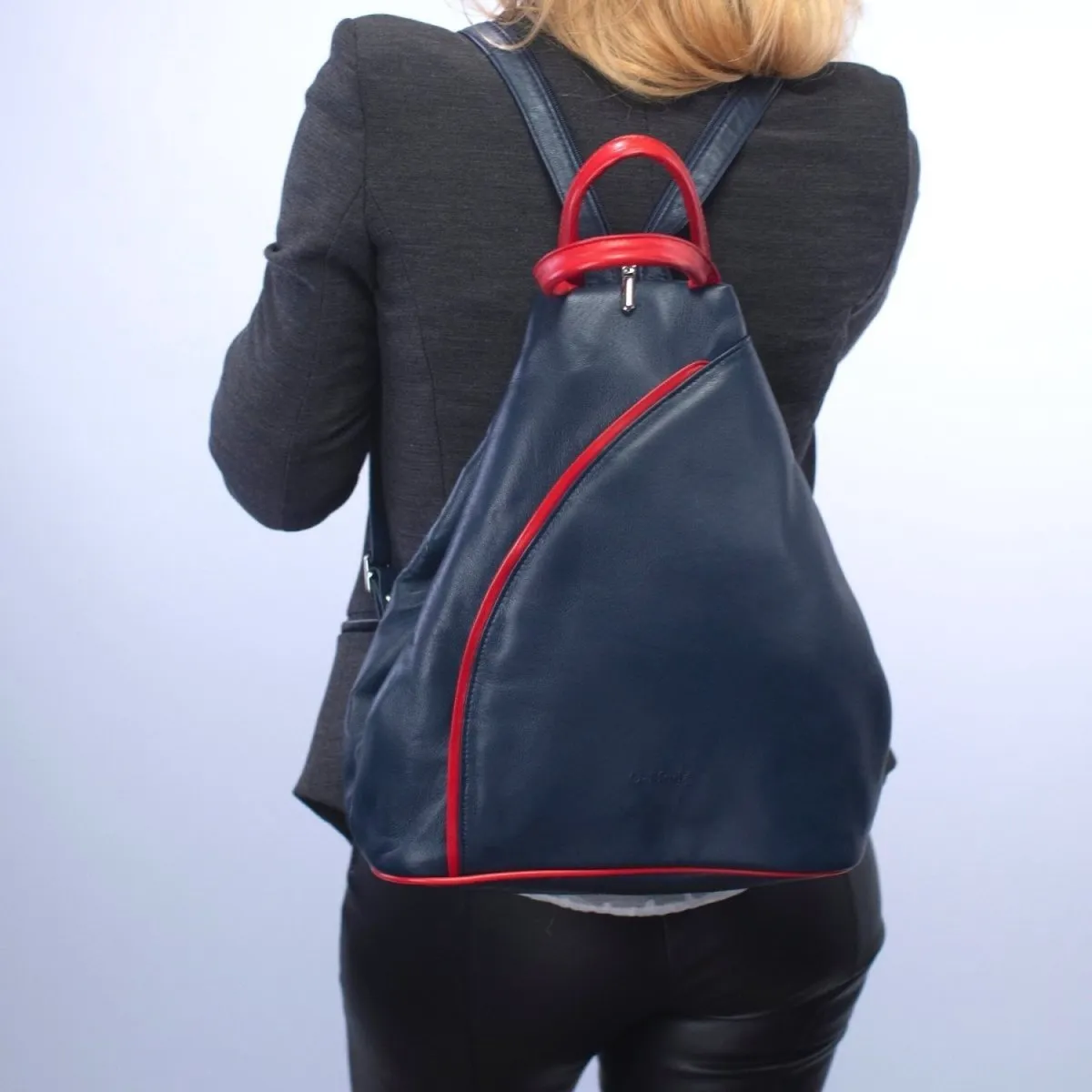 Hove Two-Tone Luxurious Soft Leather Backpack
