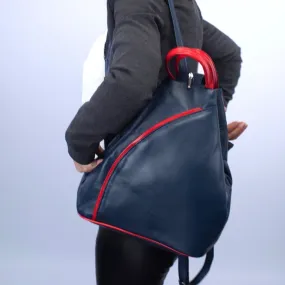 Hove Two-Tone Luxurious Soft Leather Backpack