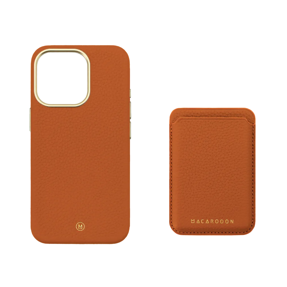 iPhone 14 Plus Leather Case and MagSafe Wallet Set - Enhanced with MagSafe Technology