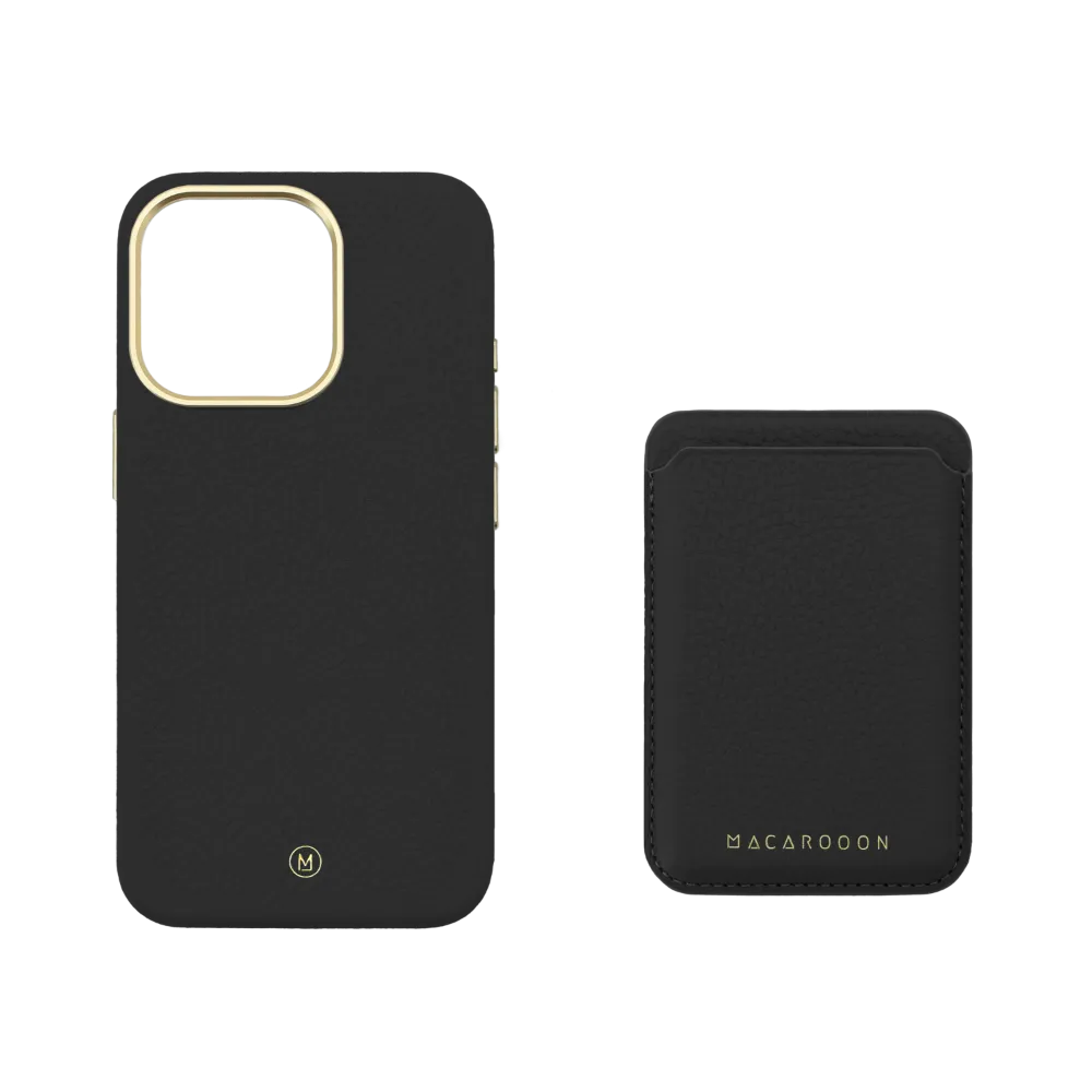 iPhone 14 Plus Leather Case and MagSafe Wallet Set - Enhanced with MagSafe Technology
