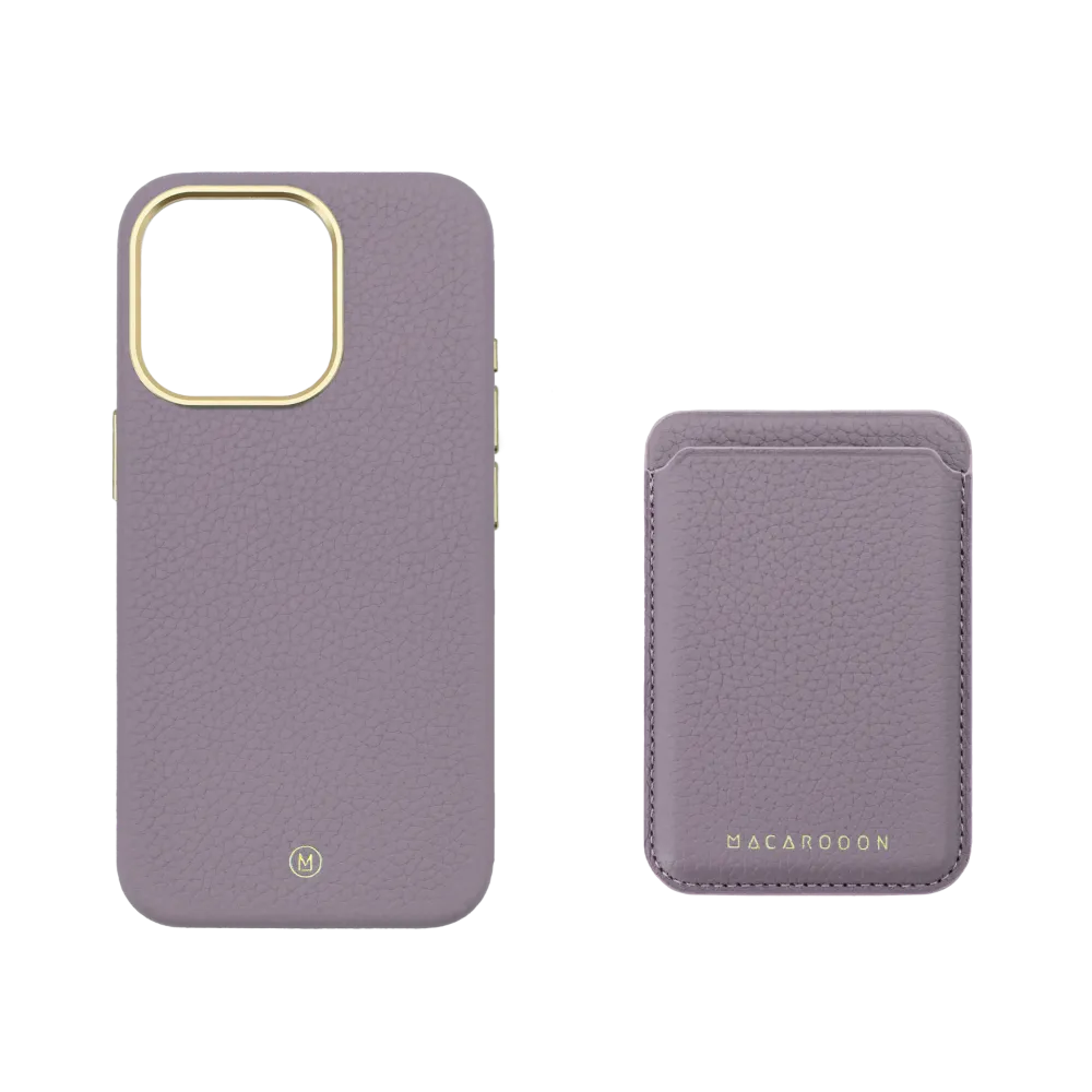 iPhone 14 Plus Leather Case and MagSafe Wallet Set - Enhanced with MagSafe Technology