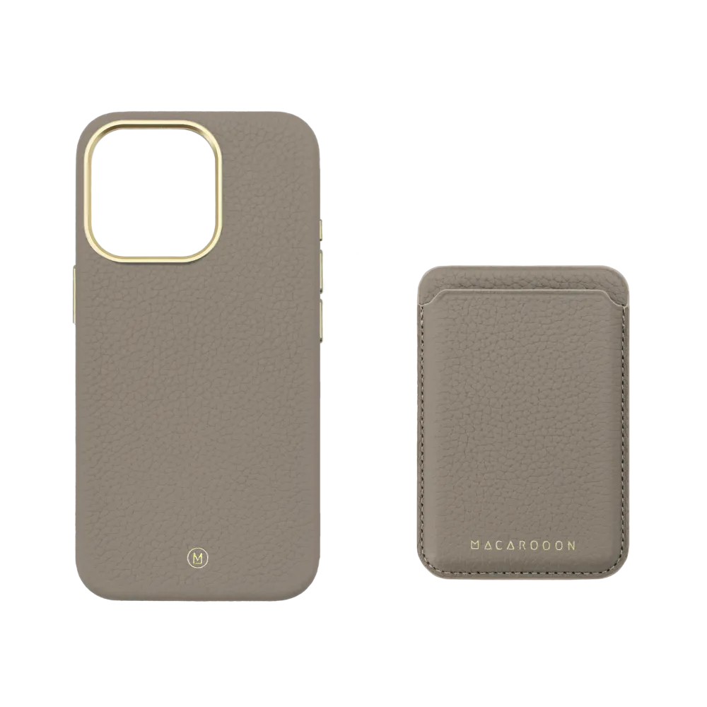 iPhone 14 Plus Leather Case and MagSafe Wallet Set - Enhanced with MagSafe Technology
