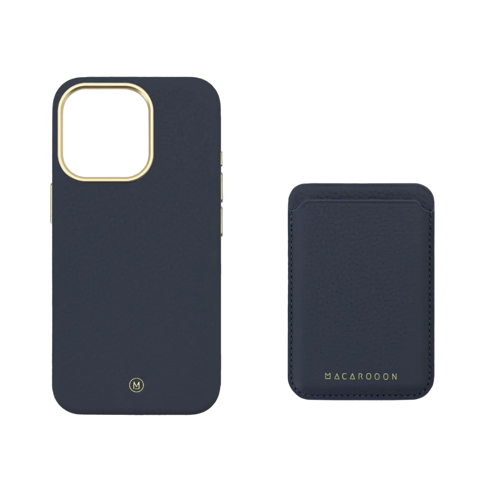 iPhone 14 Plus Leather Case and MagSafe Wallet Set - Enhanced with MagSafe Technology