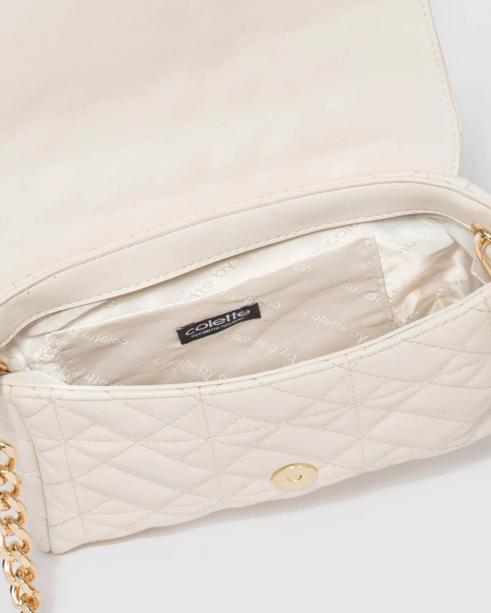 Ivory Monique Quilted Bag