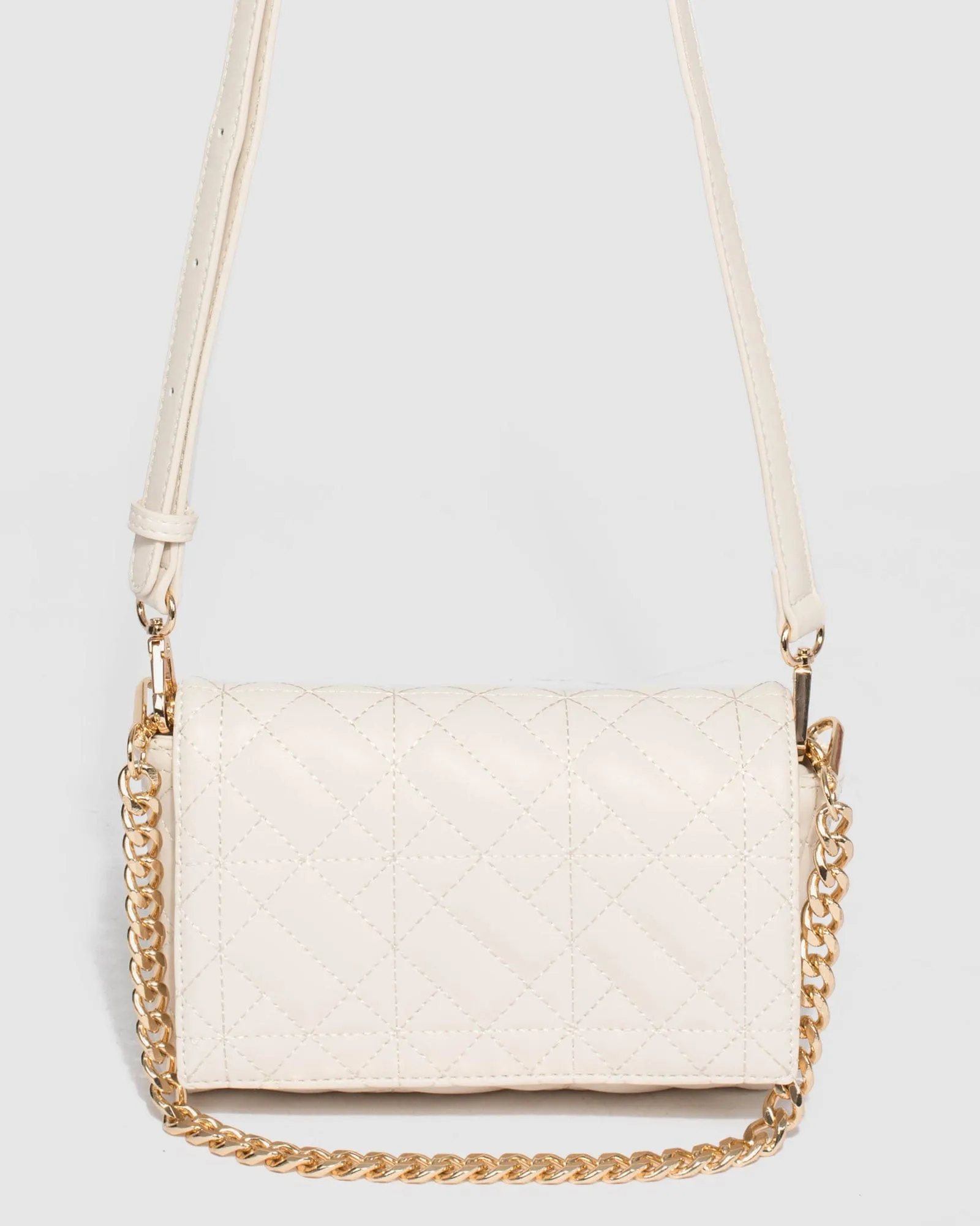 Ivory Monique Quilted Bag