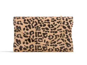 Leopard Print Patent Clutch Bag