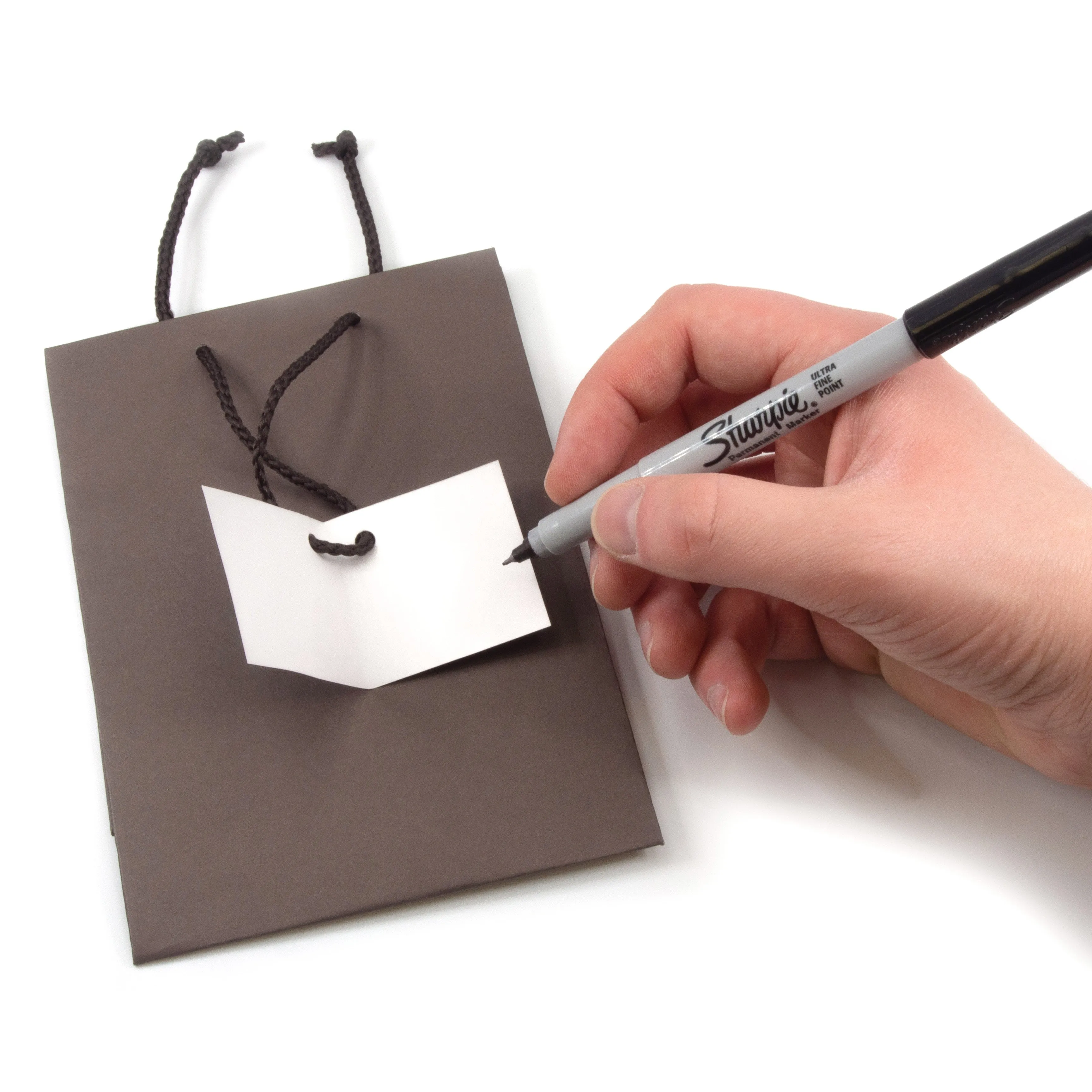 Matte Dark Brown Paper Tote Gift Bag