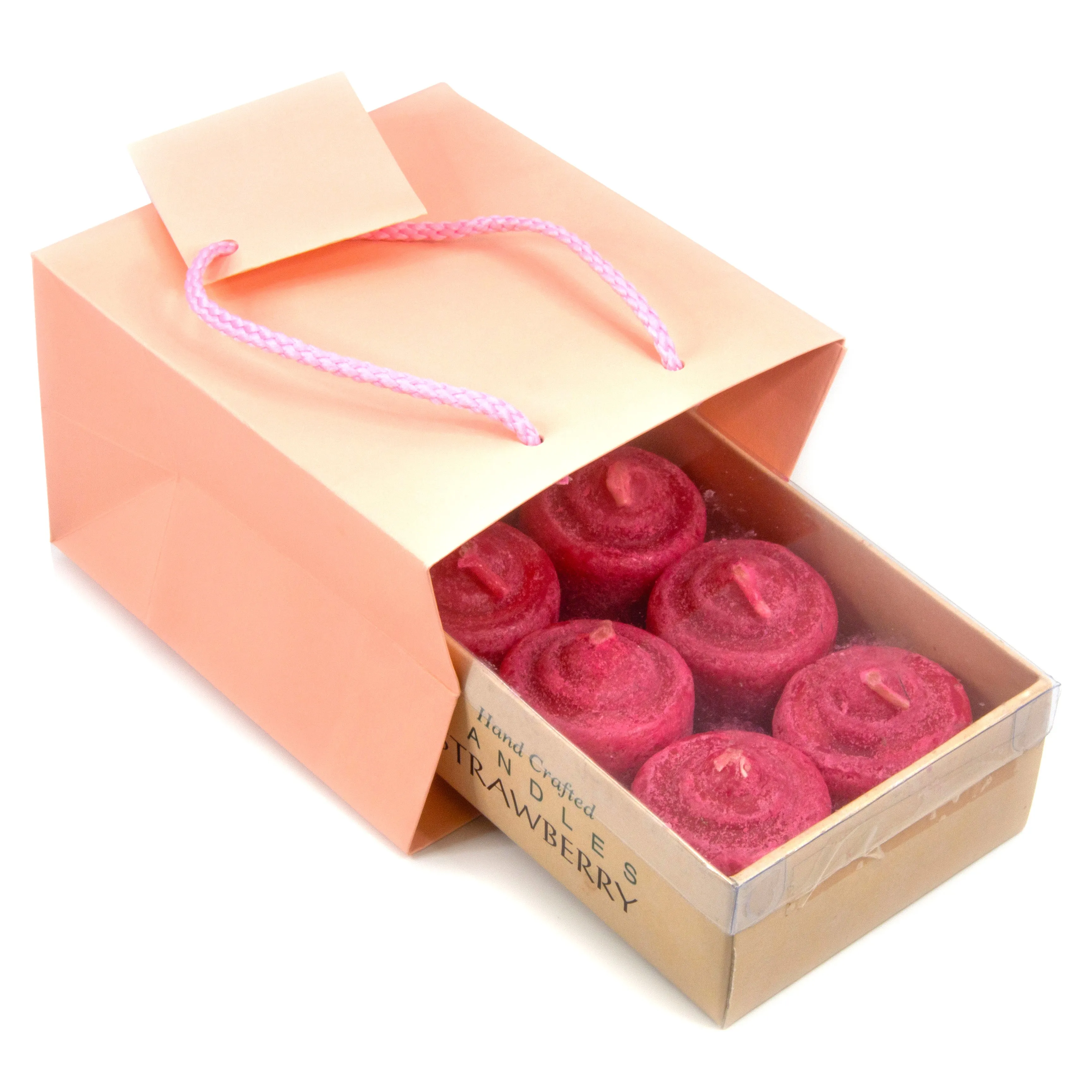 Matte Pink Paper Tote Gift Bags