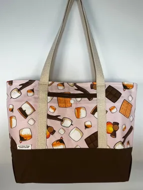 Medium Tote - Pink Campfire Smores
