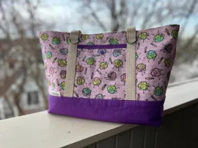 Medium Tote - Pink Fighting D20s