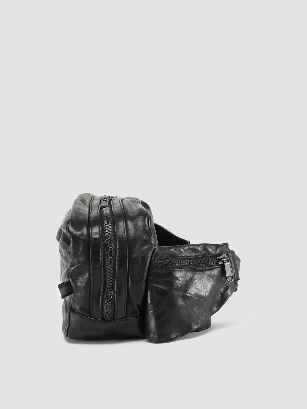 RECRUIT 009 - Black Leather Waist Pack