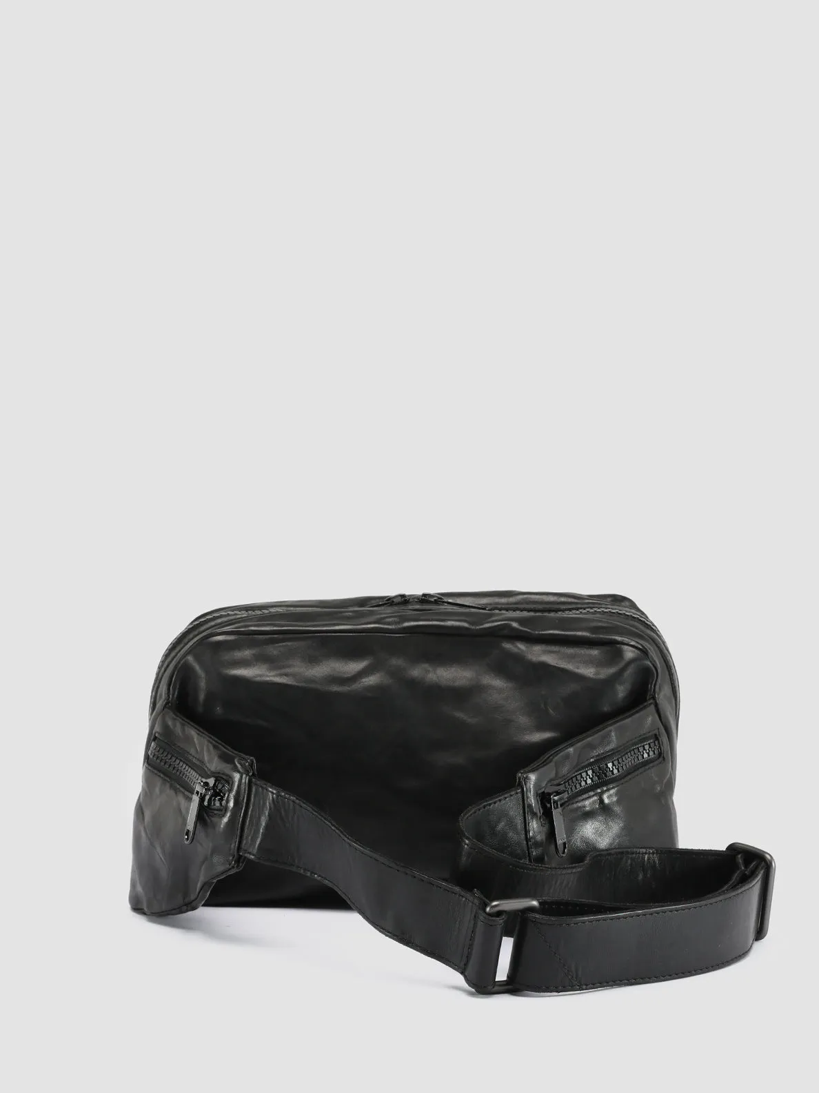 RECRUIT 009 - Black Leather Waist Pack