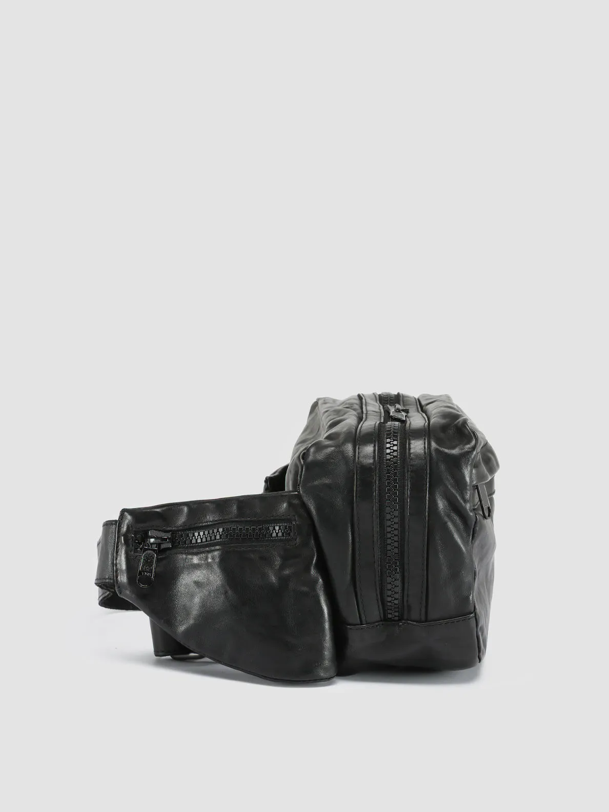 RECRUIT 009 - Black Leather Waist Pack