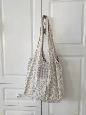 UAKISS  -  Sweet Flower Print Tote Underarm Bag Women Fashion Casual Shopping Handbags All Match Female Shoulder Bags