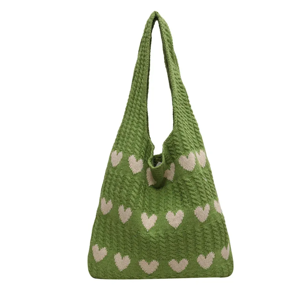 UAKISS  - Women's Knit Shoulder Bags Ladies Exquisite Large Capacity Elegant Handbags Female High Quality Versatile Shopping Travel Bags